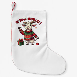 Ho Ho Ho Santa Hat Christmas Santa Goat Small Christmas Stocking