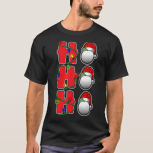 Ho Ho Ho Santa Hat Golf Ball Christmas Men Women K T-Shirt