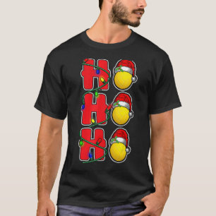 Ho Ho Ho Santa Hat Volleyball Ball Christmas Men W T-Shirt