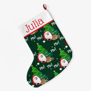 Ho Ho Ho Santa Large Christmas Stocking