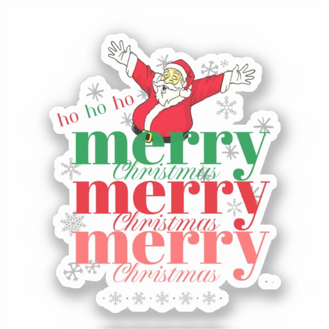 Ho Ho Ho- Santa -Merry Christmas (3) Design (Front)