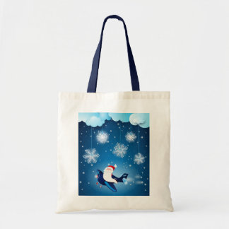 Ho ho ho! Santa on the aeroplane, bag
