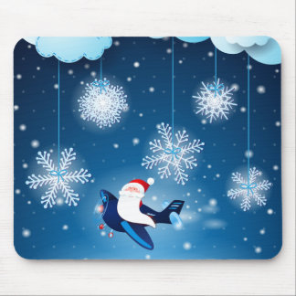 Ho ho ho! Santa on the aeroplane, mousepad