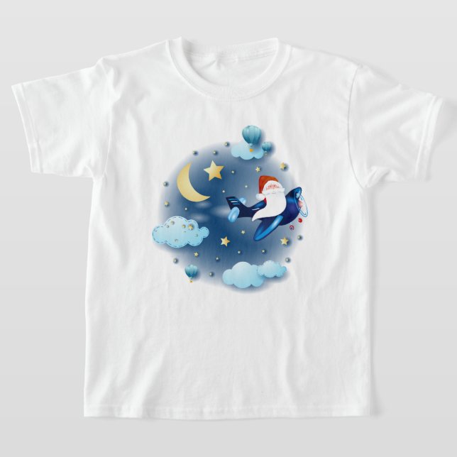 Ho ho ho! Santa on the aeroplane  T-Shirt (Laydown)
