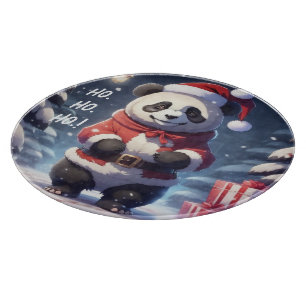 HO.HO.HO SANTA PANDA CUTTING BOARD