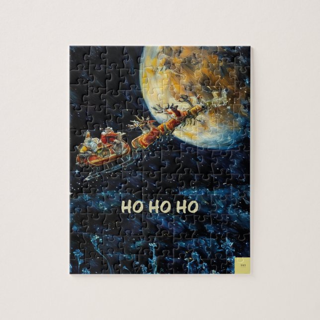 Ho Ho Ho Santa puzzle (Vertical)