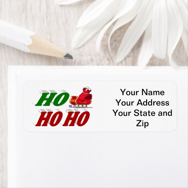 Ho Ho Ho Santa Sleigh Christmas typography (Insitu)