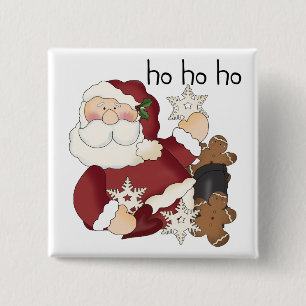 Ho Ho Ho Santa T-shirts and gifts 15 Cm Square Badge