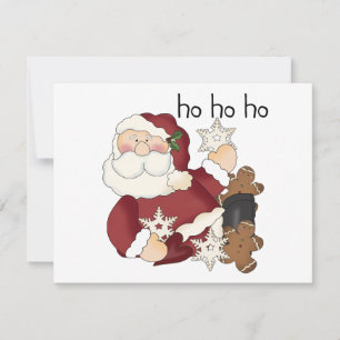 Ho Ho Ho Santa T-shirts and gifts Holiday Card