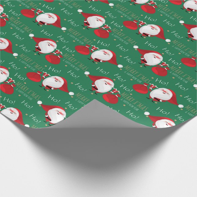 Ho Ho Ho Santa Wrapping Paper (Corner)