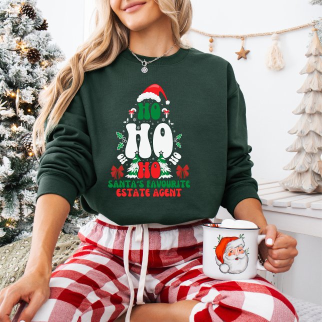 Ho Ho Ho Santa's Favorite Estate Agent Christmas Sweatshirt (Creator Uploaded)