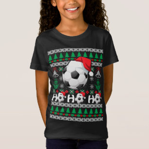HO HO HO Soccer Ugly Christmas Sweater santa Hat G