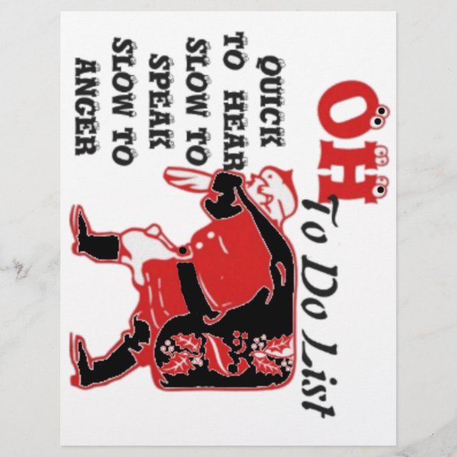 Ho Ho Ho! Special Santa To Do List Art Print (Front)
