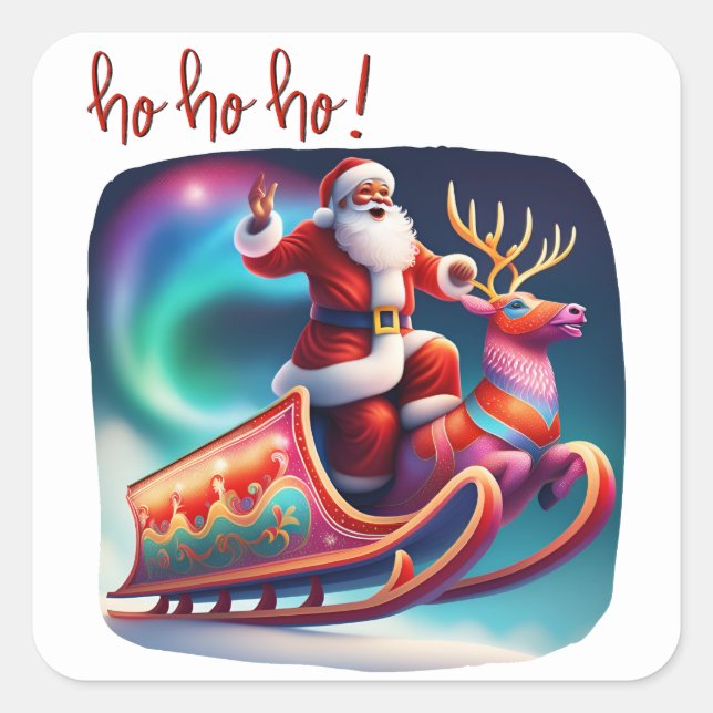 Ho Ho Ho Square Sticker (Front)