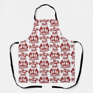 Ho Ho Ho Stop Staring At My Package Snarky Xmas Apron