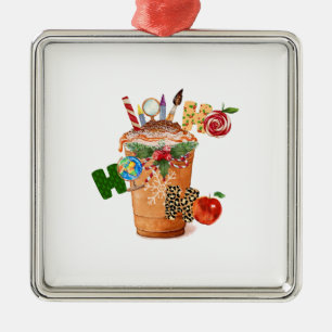 Ho Ho Ho Teacher Metal Tree Decoration