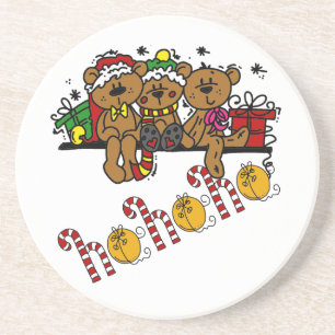 Ho Ho Ho Teddy Bears Coaster