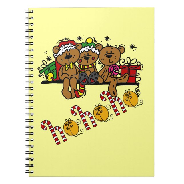 Ho Ho Ho Teddy Bears Notebook (Front)