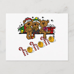 Ho Ho Ho Teddy Bears Postcard