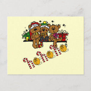 Ho Ho Ho Teddy Bears Postcard
