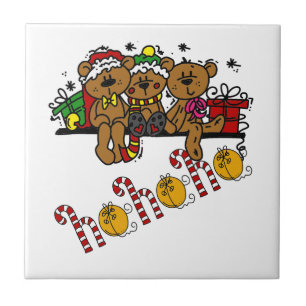Ho Ho Ho Teddy Bears Tile