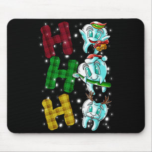 Ho Ho Ho Teeth Santa Claus Dentist Ugly Christmas  Mouse Pad