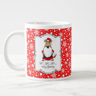 HO HO HO Very Funny Santa Costume Dog Sarcastic Large Coffee Mug