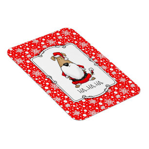 HO HO HO Very Funny Santa Costume Dog Sarcastic Magnet