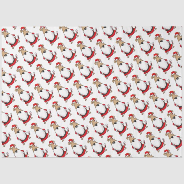 HO HO HO Very Funny Santa Costume Sarcastic Dog Tissue Paper (Front)