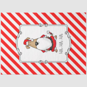 HO HO HO Very Funny Santa Costume Sarcastic Dog Tissue Paper