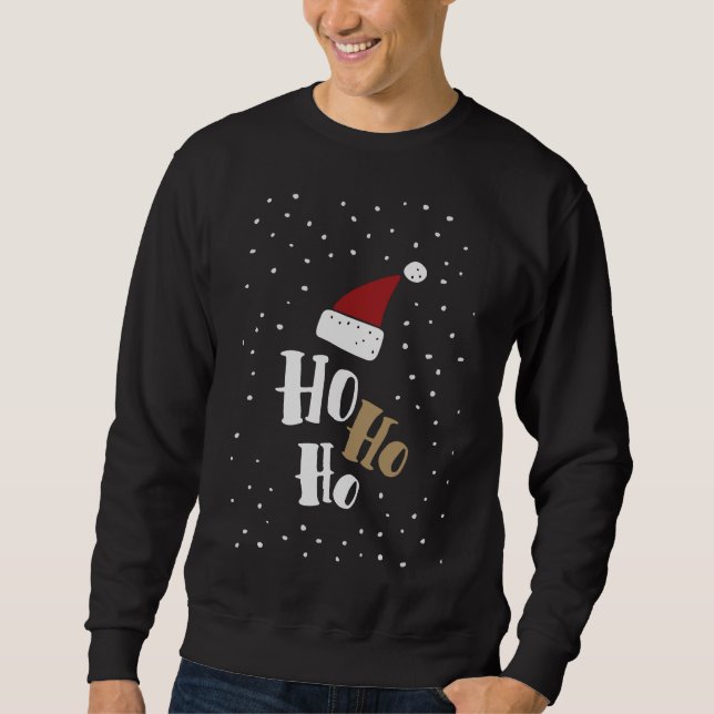 Ho Ho Ho, Vintage Christmas Sweatshirt (Front)