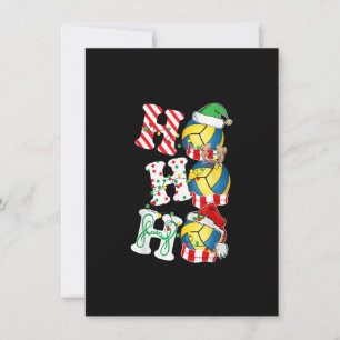 Ho Ho Ho Volleyball Lights Santa Hat reindeer ELF  Invitation