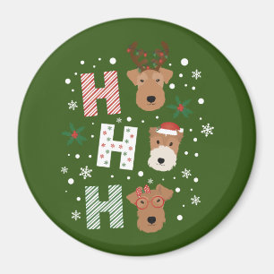 Ho Ho Ho Welsh Terrier Merry Christmas Magnet