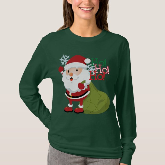 Ho-Ho-Ho Womens long sleved shirt (Front)
