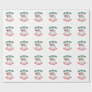 HO HO HO  Wrapping Paper Flat Sheet Set of 3