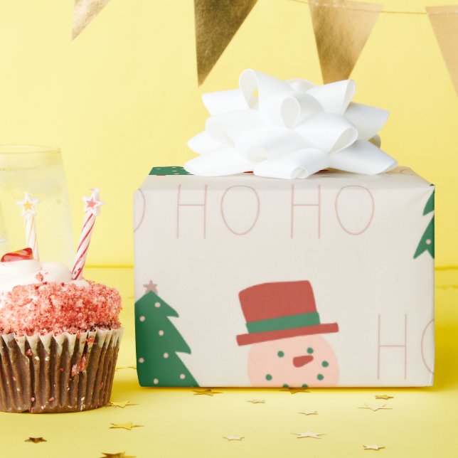 Ho Ho Ho Wrapping Papper Wrapping Paper (Birthday Party)