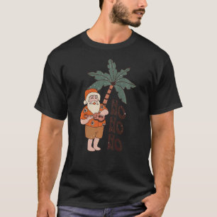 Ho Ho Ho Xmas Santa Guitar Summer Smiling Christma T-Shirt