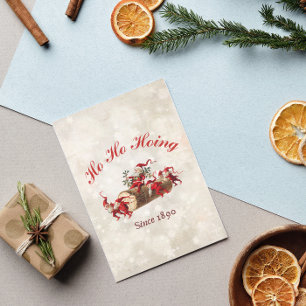 Ho Ho Hoing since 1890 vintage Christmas Greeting Card