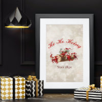 Ho Ho Hoing since 1890 vintage Christmas Greeting