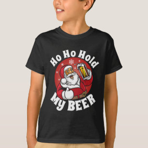 Ho Ho Hold My Beer Funny Christmas In July Party A T-Shirt