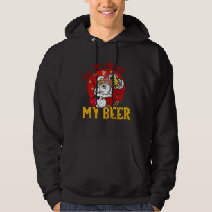 Ho Ho Hold My Beer  Sarcastic Santa Hoodie