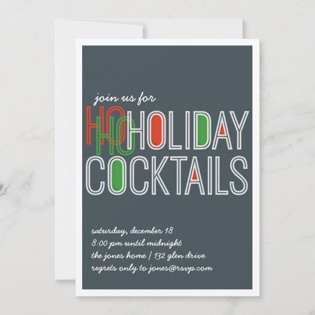 Ho Ho Holidays Invite (Front)