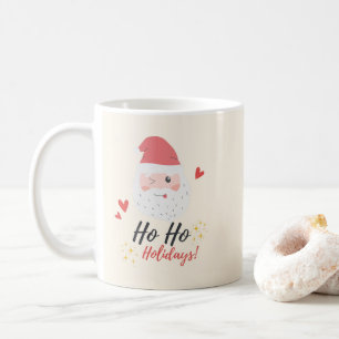 Ho Ho Holidays Santa Face Coffee Mug