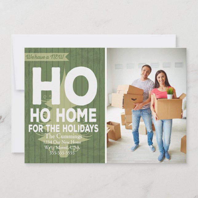 Ho Ho Home For The Holidays Moving Announcement (Front)
