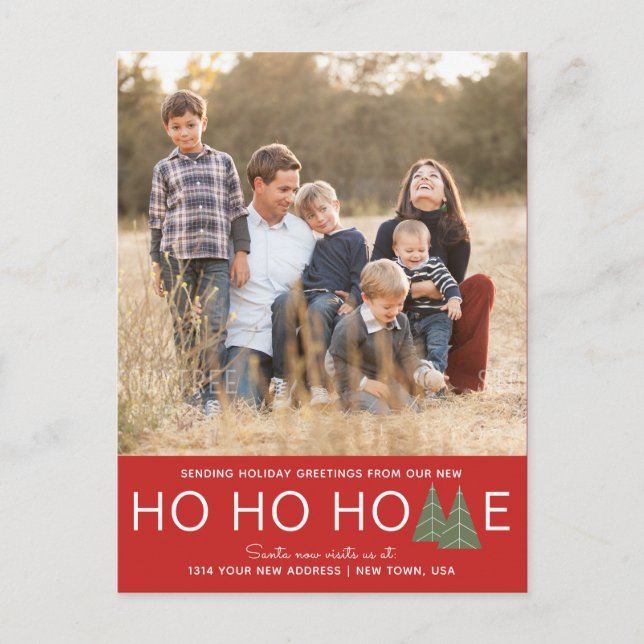Ho Ho Home Holiday Moving Announcement (Front)