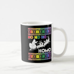 Ho Ho Homo Gay Ugly Xmas Sweater Funny Lgbt Christ Coffee Mug