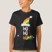 Ho Ho Homo Girls Santa Hat Christmas LGBT Pride Fl
