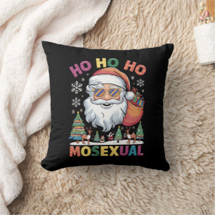 Ho Ho Homosexual Christmas Santa Holiday Gay Pride Cushion