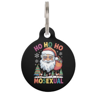 Ho Ho Homosexual Christmas Santa Holiday Gay Pride Pet Tag