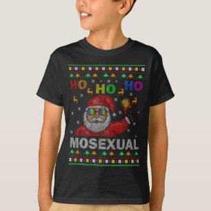 Ho Ho Homosexual Christmas Santa Holiday Gay Pride T-Shirt